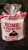 embroidered home is where you can poop as long as you want toilet paper, bathroom humor, bathroom decor, Christmas gift, birthday gift