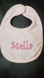 monogram baby girl bib, custom baby gift, terry cloth bib, drool bib, baby shower gift, personalized baby gift