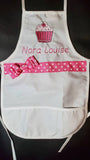 Custom Personalized white adult apron, cupcake apron