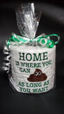 embroidered home is where you can poop as long as you want toilet paper, bathroom humor, bathroom decor, Christmas gift, birthday gift
