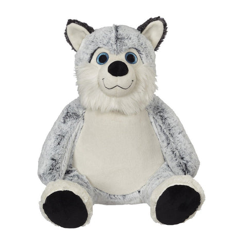 Custom embroidered stuffed husky plush animal Limited Edition, engagement announcement, birth statistics,  flower girl, ring bearer