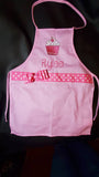 child&#39;s cupcake apron / paint smock custom personalized embroidered apron