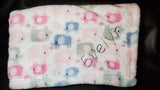 personalized baby girl gift pink elephant lovey and blanket set, Custom embroidered baby shower gift, monogrammed blanket, Christmas gift