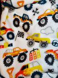 monster truck race throw blanket, custom personalized monogrammed blanket, gifts for boys, Christmas gift, birthday gift, Valentine's day