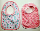 Monogram heart baby bib, custom baby gift, girl baby bib, terry cloth bib, drool bib, baby gift, personalized new baby bib gift, custom gift