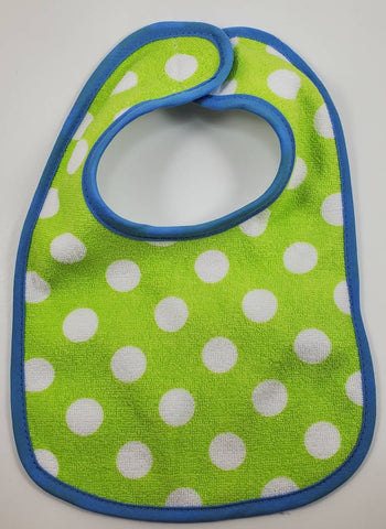 Monogram baby bib large polka dot, custom baby gift, girl baby bib, terry cloth bib, drool bib, baby gift, personalized new baby bib gift