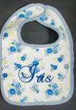 Personalized Baby Bib, Monogrammed Bib, Baby Gift, Baby Shower Gift, Monogram formal baby bib, girl baby bib, drool bib, flowered bibs