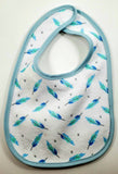 Monogram feather baby bib, custom baby gift, boy baby bib, terry cloth bib, drool bib, baby gift, personalized new baby bib gift, girl bib