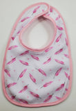 Monogram feather baby bib, custom baby gift, boy baby bib, terry cloth bib, drool bib, baby gift, personalized new baby bib gift, girl bib