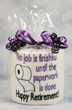 Retirement gag gift, embroidered toilet paper, retirement gift for him or her