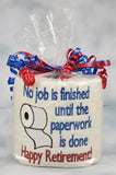 Retirement gag gift, embroidered toilet paper, retirement gift for him or her