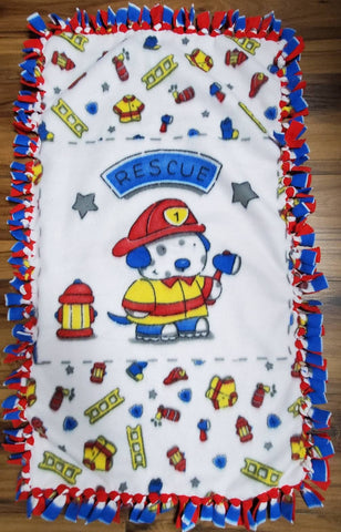 firefighter dalmation dog fleece baby blanket, red, white, and blue baby blanket, new baby gift, baby shower gift, Christmas gift