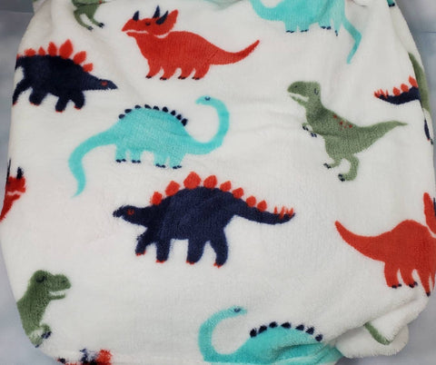 personalized monogrammed dinosaur throw blanket, custom blanket, blue dinosaur blanket, birthday gift, Christmas gift, gifts for boys