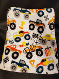 monster truck race throw blanket, custom personalized monogrammed blanket, gifts for boys, Christmas gift, birthday gift, Valentine's day