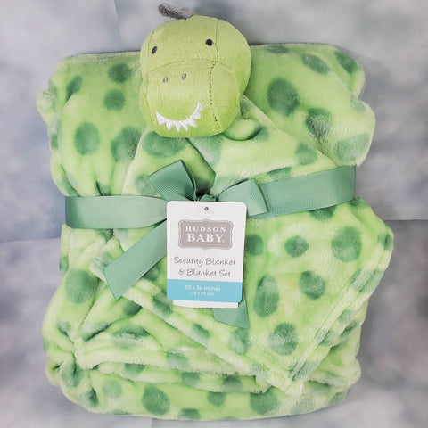 dinosaur lovey and blanket 2-piece set, custom personalized embroidered new baby gift, birthday gift, baby shower gift, green polka dot