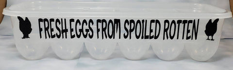 Reusable egg carton, egg carton with funny sayings, plastic egg carton, dozen egg holder