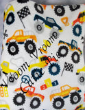 monster truck race throw blanket, custom personalized monogrammed blanket, gifts for boys, Christmas gift, birthday gift, Valentine's day