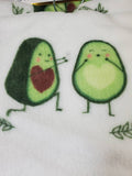 personalized monogrammed avocado heart throw blanket, engagement, Valentine's day gift, avocado gift, gifts for her, anniversary gift