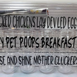 Reusable egg carton, egg carton with funny sayings, plastic egg carton, 28 count egg holder