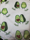 personalized monogrammed avocado heart throw blanket, engagement, Valentine's day gift, avocado gift, gifts for her, anniversary gift