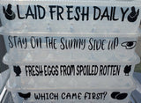 Reusable egg carton, egg carton with funny sayings, plastic egg carton, 14 count egg holder