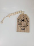 home decor, tiered tray decor, grateful, thankful, blessed, wood tag with wood beads, home decor, country farmhouse rustic decor