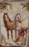 Winter horse wall hanging, horse quilt, winter horse decor