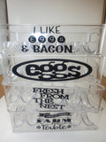 Reusable egg carton, funny egg carton, plastic egg carton, dozen and a half egg holder, 18 count egg holder