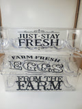 Reusable egg carton, funny egg carton, plastic egg carton, dozen and a half egg holder, 18 count egg holder