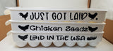 Reusable white egg carton, funny egg carton, plastic egg carton, 21 count egg holder, fresh egg holder