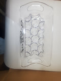 Reusable egg carton, funny egg carton, plastic egg carton, dozen and a half egg holder, 18 count egg holder
