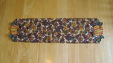 Fall table runner, fall leaves with embroidered pumpkin and black bird, gifts for her, fall table decor