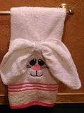 Easter bunny hand towel,  Easter bathroom decor, bath toy, Easter gift, Easter basket stuffer, children's bathroom decor, birthday gift